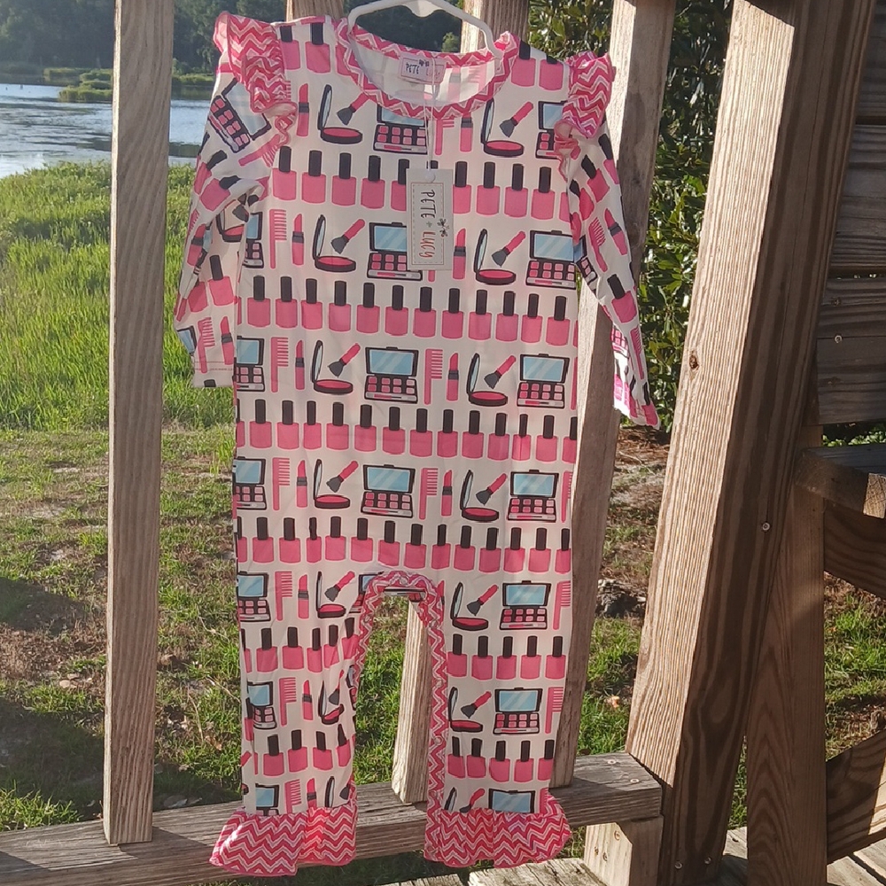 Colorful Makeup Print Kids Bodysuit